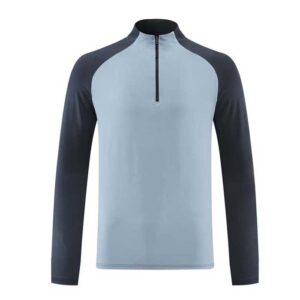 Quarter Zip Contrast Performance Long Sleeve Shirt